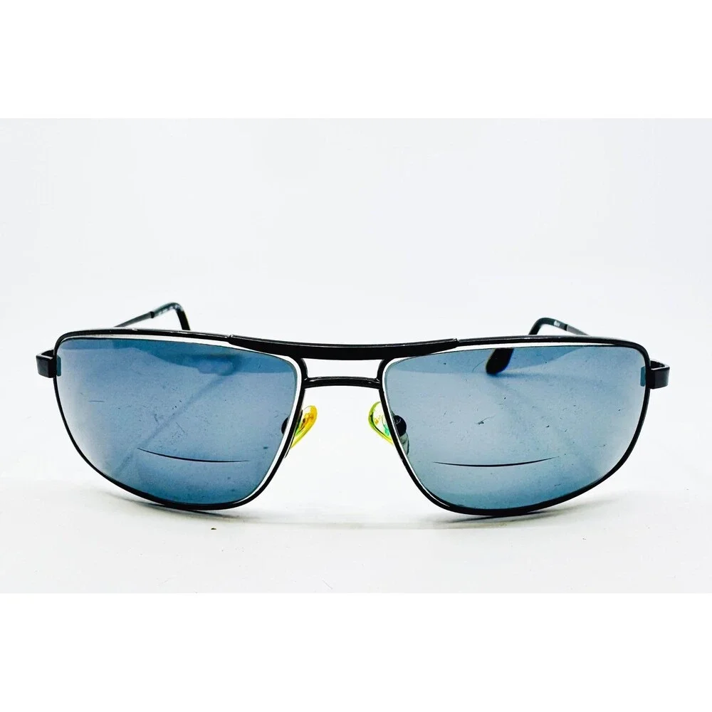 Unbranded Sunglasses Frames Mens Black Metal Double Bridge Rectangle 62-15